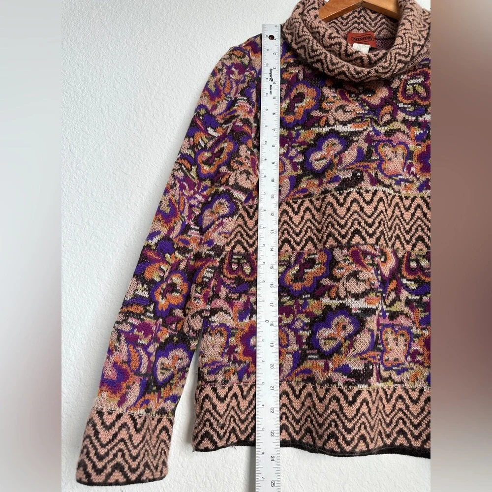 Missoni wool mohair‎ sweater turtleneck women’s size Large - Picture 11 of 12